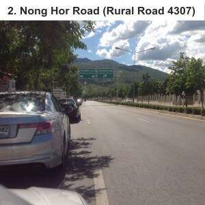 Road to parking lots at Chiang Mai International Convention and Exhibition Center